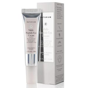 imageNaturium MultiPeptide Eye Cream Smoothing ampamp AntiAging Skincare with Squalene ampamp Hyaluronic Acid 05 ozTube