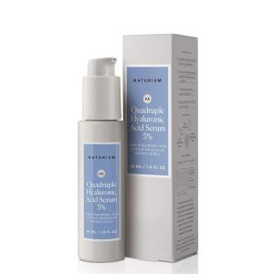 imageNaturium Quadruple Hyaluronic Acid Serum 5 Jumbo Hydrating ampamp Plumping Face Serum AntiAging ampamp Moisturizing Skin Care FragranceFree 2 oz1 Fl Oz Pack of 1