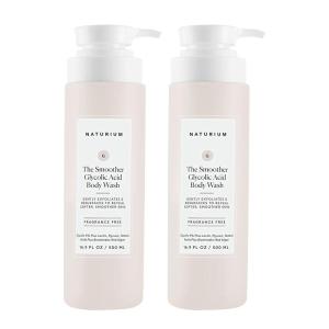 imageNaturium The Smoother Glycolic Acid Exfoliating Body Wash Soft ampamp Smoothing Cleanser 169 oz Duo 2Pack