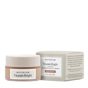 imageNaturium Vitamin Bright Illuminating Eye Cream Under Eye Repair Cream for Dark Circles with Vitamin K PhytoComplex ampamp Mineral Pigments LightMedium 05 ozDeep