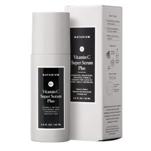 imageNaturium Vitamin C Super Serum Plus Smoothing Face Care plus Retinol Hyaluronic Acid Niacinamide ampamp Salicylic Acid 1 oz2 Fl Oz Pack of 1